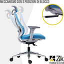 Sedia da ufficio ergonomica poltrona con supporto lombare regolabile braccioli e poggiatesta altezza regolabile