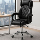 Sedia da Ufficio Poltrona Ergonomica Imbottita Girevole con Braccioli e Poggiatesta