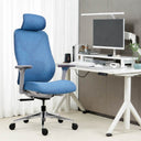 Sedia da ufficio ergonomica poltrona con supporto lombare regolabile braccioli e poggiatesta per studio o smart working