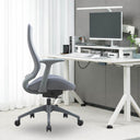 Sedia ufficio ergonomica girevole con supporto lombare e braccioli da scrivania