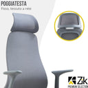 Sedia da Ufficio Poltrona Girevole Presidenziale Ergonomica Braccioli e Poggiatesta Direzionale Seduta Imbottita