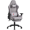 Sedia Gaming Poltrona da Ufficio Ergonomica Girevole con Poggiatesta Supporto Lombare Braccioli e Poggiapiedi Estraibile