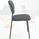 Set 4 Sedie Sala da Pranzo Imbottite in Tessuto cm 48x86h
