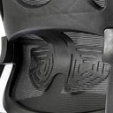 Sedia Ufficio Ergonomica con Braccioli e Supporto Lombare, Altezza Regolabile, Oscillante e Girevole - Nera