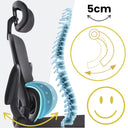 Sedia da Ufficio Ergonomica con Braccioli Pieghevoli, Poggiatesta e Supporto Lombare