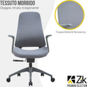 Sedia ufficio poltrona ergonomica girevole con supporto lombare e braccioli scrivania e studio