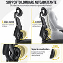 Ergonomic Office Chair with Folding Armrests, Headrest, and Lumbar Support