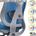 Sedia da Ufficio Poltrona Girevole Presidenziale Braccioli e Poggiatesta