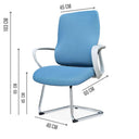 Set 2 sedie ufficio sala d'attesa poltrone visitatore per riunioni conferenza con braccioli imbottita