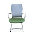 Set 2 sedie sala d'attesa ufficio con supporto lombare poltrona visitatore riunioni conferenze con braccioli tessuto imbottito