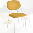 Set 4 Sedie Sala da Pranzo Imbottite in Tessuto cm 48x86h