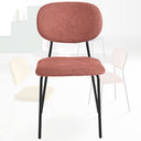 Set 4 Sedie Sala da Pranzo Imbottite in Tessuto cm 48x86h