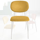 Set 4 Sedie Sala da Pranzo Imbottite in Tessuto cm 48x86h