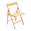 Set 4 Sedia Giardino in Legno Pieghevole Salvaspazio per Balcone o Terrazza Compatta beige