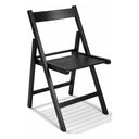 Set 4 Sedia Giardino in Legno Pieghevole Salvaspazio per Balcone o Terrazza compatta nera
