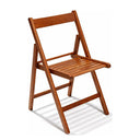 Set 4 Sedia Giardino in Legno Pieghevole Salvaspazio per Balcone o Terrazza compatta marrone