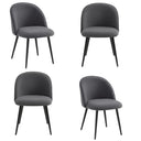 Set 4 Sedia Sala da Pranzo Imbottita Bouclé Poltrona Design Moderno