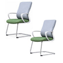 Set 2 sedie sala d'attesa poltrona visitatore riunioni conferenze con braccioli tessuto imbottito
