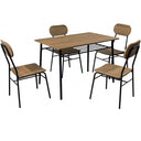 Set Tavolo e Sedie da Pranzo per Cucina 4 Posti Industrial