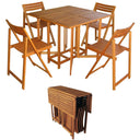 Set compatto tavolo e sedie pieghevoli da pranzo mobili esterno design outdoor