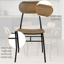 Set Tavolo e Sedie da Pranzo per Cucina 4 Posti Industrial