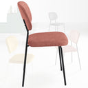 Set 4 Sedie Sala da Pranzo Imbottite in Tessuto cm 48x86h