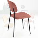 Set 4 Sedie Sala da Pranzo Imbottite in Tessuto cm 48x86h
