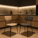 Set 4 Sedie Sala da Pranzo Imbottite Impilabili 44x44x83 cm