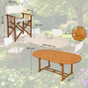 Set Tavolo e Sedie da Giardino 8 Posti mobili da pranzo arredo terrazza patio piscina