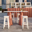 Taburete con Reposapiés Diseño Moderno FROZEN STOOL PLUST 39x74 cm