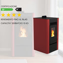 Stufa a Pellet in Acciaio4 Stelle Certificazione A+ Ecologico