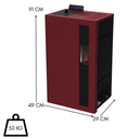 Ventilated Pellet Stove Energy Class A+ Heatable Volume 132 m3, 9 kg Tank