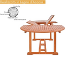 Tavolo Allungabile da Giardino in Legno d’Acacia 150/200 - 180/240 cm