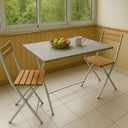 Tavolo rettangolare pieghevole per interno o esterno salvaspazio