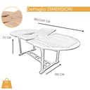 Tavolo Allungabile da Giardino in Legno d’Acacia 150/200 - 180/240 cm