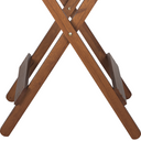 Mesa de Jardín Plegable de Madera para Exterior, Comedor Ovalada - 60x65h cm Marrón