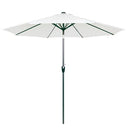 ZIK Ombrellone da Giardino per Esterno Palo Centrale in Metallo, Top in Poliestere, Reclinabile - Ø 230 cm Bianco